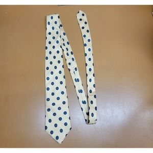Huntington Silk Polka Dot Necktie Yellow Blue Men's Formal Accessory